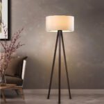 GLOBOSTAR® SAGA 204-0031 Μοντέρνο Επιδαπέδιο Φωτιστικό με Ντουί 1 x E27 AC 220-240V IP20 - Καφέ & Μπεζ - Μ38 x Π38 x Υ140cm - Image 10