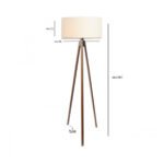 GLOBOSTAR® SAGA 204-0031 Μοντέρνο Επιδαπέδιο Φωτιστικό με Ντουί 1 x E27 AC 220-240V IP20 - Καφέ & Μπεζ - Μ38 x Π38 x Υ140cm - Image 9