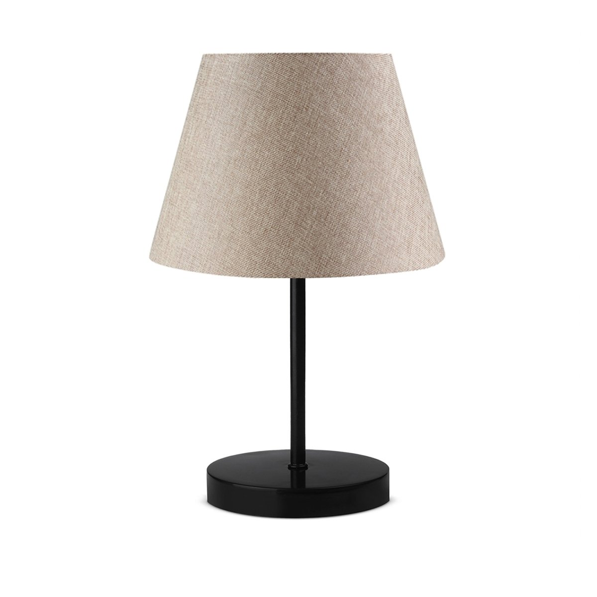 ayd_3158_0 GLOBOSTAR® LARA 204-0073 Μοντέρνο Επιτραπέζιο Φωτιστικό Πορτατίφ με Ντουί 1 x E27 AC 220-240V IP20 - Μαύρο & Μπεζ - Μ22 x Π22 x Υ36cm - Image 1