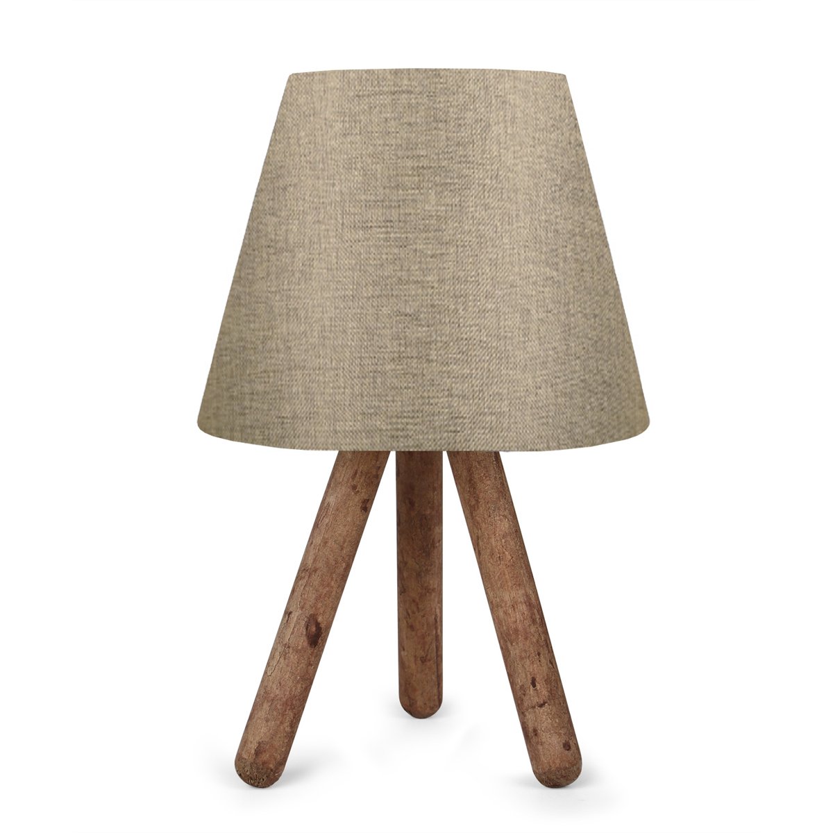 ayd_3171_0 GLOBOSTAR® CAP 204-0067 Μοντέρνο Επιτραπέζιο Φωτιστικό Πορτατίφ με Ντουί 1 x E27 AC 220-240V IP20 - Καφέ & Μπεζ - Μ22 x Π22 x Υ33cm - Image 1