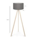 GLOBOSTAR® SAGA 204-0048 Μοντέρνο Επιδαπέδιο Φωτιστικό με Ντουί 1 x E27 AC 220-240V IP20 - Μπεζ & Γκρι - Μ38 x Π38 x Υ140cm - Image 9