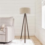 GLOBOSTAR® SAGA 204-0040 Μοντέρνο Επιδαπέδιο Φωτιστικό με Ντουί 1 x E27 AC 220-240V IP20 - Καφέ & Μπεζ - Μ38 x Π38 x Υ140cm - Image 10