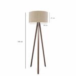 GLOBOSTAR® SAGA 204-0040 Μοντέρνο Επιδαπέδιο Φωτιστικό με Ντουί 1 x E27 AC 220-240V IP20 - Καφέ & Μπεζ - Μ38 x Π38 x Υ140cm - Image 9