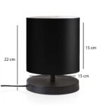 GLOBOSTAR® MINNIE 204-0063 Μοντέρνο Επιτραπέζιο Φωτιστικό Πορτατίφ με Ντουί 1 x E14 AC 220-240V IP20 - Μαύρο - Μ15 x Π15 x Υ22cm - Image 2