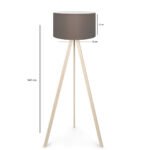 GLOBOSTAR® SAGA 204-0044 Μοντέρνο Επιδαπέδιο Φωτιστικό με Ντουί 1 x E27 AC 220-240V IP20 - Μπεζ & Γκρι - Μ38 x Π38 x Υ140cm - Image 9