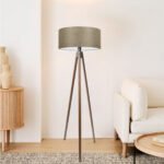 GLOBOSTAR® SAGA 204-0039 Μοντέρνο Επιδαπέδιο Φωτιστικό με Ντουί 1 x E27 AC 220-240V IP20 - Καφέ & Μπεζ - Μ38 x Π38 x Υ140cm - Image 10