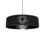 GLOBOSTAR® KYCLOS 203-0046 Boho Κρεμαστό Φωτιστικό Οροφής με Ντουί 1 x E27 AC 220-240V IP20 - Μαύρο - M55 x Π55 x Υ20cm - Image 2