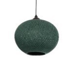 GLOBOSTAR® SOLEI 205-0014 Boho Κρεμαστό Φωτιστικό Οροφής με Ντουί 1 x E27 AC 220-240V IP20 - Πράσινο - M30 x Π30 x Υ26cm - Image 2