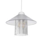 GLOBOSTAR® PROMO 203-0088 Μοντέρνο Κρεμαστό Φωτιστικό Οροφής με Ντουί 1 x E27 AC 220-240V IP20 - Λευκό - Μ25.5 x Π25.5 x Υ20cm - Image 2