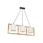 GLOBOSTAR® CUP 203-0051 Vintage Κρεμαστό Φωτιστικό Οροφής με Ντουί 3 x E27 AC 220-240V IP20 - Μπεζ & Λευκό - Μ80 x Π14 x Υ24cm - Image 2