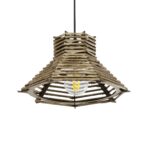 GLOBOSTAR® JUTTI 205-0042 Boho Κρεμαστό Φωτιστικό Οροφής με Ντουί 1 x E27 AC 220-240V IP20 - Μπεζ - M26 x Π26 x Υ15cm - Image 2