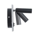 GLOBOSTAR® LADY-R 60938 Μοντέρνο Φωτιστικό Τοίχου - Απλίκα Ξενοδοχείου Reading Light με Φορτιστή USB 3A LED 6W 600lm 36° & 360° AC 220-240V IP20 Φυσικό Λευκό 4500K - Bridgelux COB Chip & TÜV SÜD Driver - Μαύρο Ματ - Μ15 x Π15 x Υ7cm - 3 Χρόνια Εγγύηση - Image 4