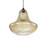 GLOBOSTAR® VERRE 206-0022 Μοντέρνο Κρεμαστό Φωτιστικό Οροφής με Ντουί 1 x E27 AC 220-240V IP20 - Mελί - Μ38 x Π38 x Υ34cm - Image 2