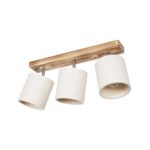 GLOBOSTAR® CUP 203-0055 Vintage Φωτιστικό Οροφής με Ντουί 3 x E27 AC 220-240V IP20 - Λευκό & Μπεζ - Μ60 x Π14 x Υ26cm - Image 2