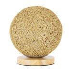 GLOBOSTAR® OCEANA 01336 Boho Επιτραπέζιο Φωτιστικό Πορτατίφ με Ντουί 1 x E27 AC 220-240V IP20 - Μπεζ - M20 x Π20 x Υ22cm - Image 2