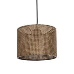 GLOBOSTAR® CLAIRIE 203-0132 Μοντέρνο Κρεμαστό Φωτιστικό Οροφής με Ντουί 1 x E27 AC 220-240V IP20 - Καφέ - Μ22 x Π22 x Υ18cm - Image 2