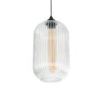 GLOBOSTAR® MELONI 206-0017 Μοντέρνο Κρεμαστό Φωτιστικό Οροφής με Ντουί 1 x E27 AC 220-240V IP20 - Διάφανο - Μ20 x Π20 x Υ38cm - Image 2