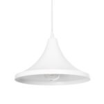 GLOBOSTAR® BELFRY 203-0079 Μοντέρνο Κρεμαστό Φωτιστικό Οροφής με Ντουί 1 x E27 AC 220-240V IP20 - Λεύκο - Μ29.5 x Π29.5 x Υ21cm - Image 2