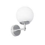 GLOBOSTAR® DALPH 203-0031 Vintage Φωτιστικό Τοίχου - Απλίκα με Ντουί 1 x E27 AC 220-240V IP20 - Ασημί & Λευκό - M18 x Π15 x Υ23cm - Image 2