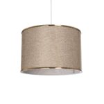 GLOBOSTAR® ELECTRA 203-0112 Μοντέρνο Κρεμαστό Φωτιστικό Οροφής με Ντουί 1 x E27 AC 220-240V IP20 - Mπεζ & Χρυσό - Μ30 x Π30 x Υ23cm - Image 2