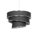 GLOBOSTAR® SIERA 203-0167 Μοντέρνο Κρεμαστό Φωτιστικό Οροφής με Ντουί 1 x E27 AC 220-240V IP20 - Γκρι & Ασημί - Μ38 x Π38 x Υ26cm - Image 2