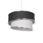 GLOBOSTAR® SONIA 203-0123 Μοντέρνο Κρεμαστό Φωτιστικό Οροφής με Ντουί 1 x E27 AC 220-240V IP20 - Γκρι & Λευκό - Μ30 x Π30 x Υ24cm - Image 2