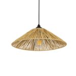 GLOBOSTAR® CHAPEAU 205-0086 Boho Κρεμαστό Φωτιστικό Οροφής με Ντουί 1 x E27 AC 220-240V IP20 - Μπεζ - M41 x Π41 x Υ17cm - Image 2