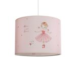 GLOBOSTAR® BALLERINA 204-0015 Παιδικό Κρεμαστό Φωτιστικό Οροφής με Ντουί 1 x E27 AC 220-240V IP20 - Ροζ - Μ28 x Π28 x Υ24cm - Image 2
