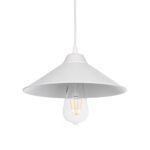 GLOBOSTAR® FONTE 203-0081 Μοντέρνο Κρεμαστό Φωτιστικό Οροφής με Ντουί 1 x E27 AC 220-240V IP20 - Λευκό - Μ25.5 x Π25.5 x Υ10cm - Image 2