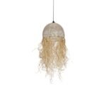 GLOBOSTAR® PLUVIA 205-0082 Boho Κρεμαστό Φωτιστικό Οροφής με Ντουί 1 x E27 AC 220-240V IP20 - Μπεζ - M30 x Π30 x Υ70cm - Image 2