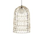 GLOBOSTAR® NETI 205-0025 Boho Κρεμαστό Φωτιστικό Οροφής με Ντουί 1 x E27 AC 220-240V IP20 - Μπεζ - M35 x Π35 x Υ63cm - Image 2