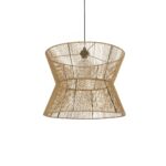 GLOBOSTAR® UPCONE 205-0056 Boho Κρεμαστό Φωτιστικό Οροφής με Ντουί 1 x E27 AC 220-240V IP20 - Μπεζ - M50 x Π50 x Υ43cm - Image 2