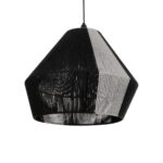 GLOBOSTAR® ANGULUS 205-0021 Boho Κρεμαστό Φωτιστικό Οροφής με Ντουί 1 x E27 AC 220-240V IP20 - Μαύρο & Γκρι - M40 x Π40 x Υ35cm - Image 2