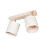 GLOBOSTAR® CUP 203-0059 Vintage Φωτιστικό Οροφής με Ντουί 2 x E27 AC 220-240V IP20 - Λευκό & Μπεζ - Μ42 x Π14 x Υ26cm - Image 2