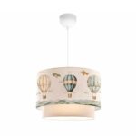 GLOBOSTAR® BALLON 204-0121 Παιδικό Κρεμαστό Φωτιστικό Οροφής με Ντουί 1 x E27 AC 220-240V IP20 - Πολύχρωμο - Μ30 x Π30 x Υ20cm - Image 2