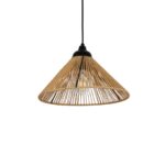 GLOBOSTAR® FUNIS 205-0084 Boho Κρεμαστό Φωτιστικό Οροφής με Ντουί 1 x E27 AC 220-240V IP20 - Μπεζ - M25 x Π25 x Υ16cm - Image 2