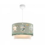 GLOBOSTAR® BALLON 204-0120 Παιδικό Κρεμαστό Φωτιστικό Οροφής με Ντουί 1 x E27 AC 220-240V IP20 - Πολύχρωμο - Μ30 x Π30 x Υ20cm - Image 2