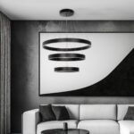 kelvo® VENOM 61188 Μοντέρνο Κρεμαστό Φωτιστικό Οροφής LED 120W 14158lm 120° AC 220-240V IP20 Ρυθμιζόμενο Λευκό CCT με Χειριστήριο από 2700K έως 6000K Dimmable - Lumileds SMD Chip - Μαύρο Ματ - Μ80 x Π80 x Υ60cm - 3 Χρόνια Εγγύηση - Image 2