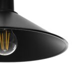 GLOBOSTAR® FERRO 203-0084 Μοντέρνο Κρεμαστό Φωτιστικό Οροφής με Ντουί 1 x E27 AC 220-240V IP20 - Μαύρο - Μ30 x Π30 x Υ15cm - Image 8