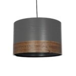 GLOBOSTAR® ZYKLUS 203-0102 Μοντέρνο Κρεμαστό Φωτιστικό Οροφής με Ντουί 1 x E27 AC 220-240V IP20 - Γκρί & Καφέ - Μ36 x Π36 x Υ25cm - Image 2