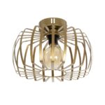 GLOBOSTAR® STAR 202-0053 Μοντέρνο Φωτιστικό Οροφής με Ντουί 1 x E27 AC 220-240V IP20 - Χρυσό - Μ40 x Π40 x Υ27cm - Image 2