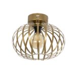 GLOBOSTAR® STAR 202-0050 Μοντέρνο Φωτιστικό Οροφής με Ντουί 1 x E27 AC 220-240V IP20 - Χρυσό - Μ40 x Π40 x Υ27cm - Image 2