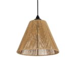 GLOBOSTAR® HUTT 205-0017 Boho Κρεμαστό Φωτιστικό Οροφής με Ντουί 1 x E27 AC 220-240V IP20 - Μπεζ - M25 x Π25 x Υ20cm - Image 2