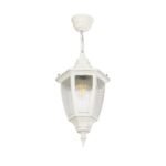 GLOBOSTAR® ENGLAND 202-0014 Vintage Κρεμαστό Φωτιστικό Οροφής με Ντουί 1 x E27 AC 220-240V IP44 - Λευκό - Μ20 x Π20 x Υ35cm - Image 2