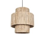 GLOBOSTAR® SALTO 203-0037 Boho Κρεμαστό Φωτιστικό Οροφής με Ντουί 1 x E27 AC 220-240V IP20 - Μπεζ - M40 x Π40 x Υ42cm - Image 2