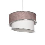 GLOBOSTAR® SONIA 203-0122 Μοντέρνο Κρεμαστό Φωτιστικό Οροφής με Ντουί 1 x E27 AC 220-240V IP20 - Ροζ & Λευκό - Μ30 x Π30 x Υ24cm - Image 2