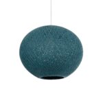 GLOBOSTAR® SOLEI 205-0010 Boho Κρεμαστό Φωτιστικό Οροφής με Ντουί 1 x E27 AC 220-240V IP20 - Τιρκουάζ - M40 x Π40 x Υ36cm - Image 2