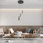 GLOBOSTAR® ZANE 60934 Μοντέρνο Κρεμαστό Φωτιστικό Οροφής LED 54W 6048lm 120° AC 220-240V IP20 Ρυθμιζόμενο Λευκό CCT με Χειριστήριο από 2700K έως 6000K Dimmable - Lumileds SMD Chip - Μαύρο Ματ & Χρυσό - Μ40 x Π40 x Υ20cm - 3 Χρόνια Εγγύηση - Image 13