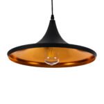 GLOBOSTAR® SHANGHAI 01025-B Μοντέρνο Κρεμαστό Φωτιστικό Οροφής με Ντουί 1 x E27 AC 220-240V IP20 - Μαύρο & Χρυσό - Μ37 x Π37 x Υ20cm - Image 6