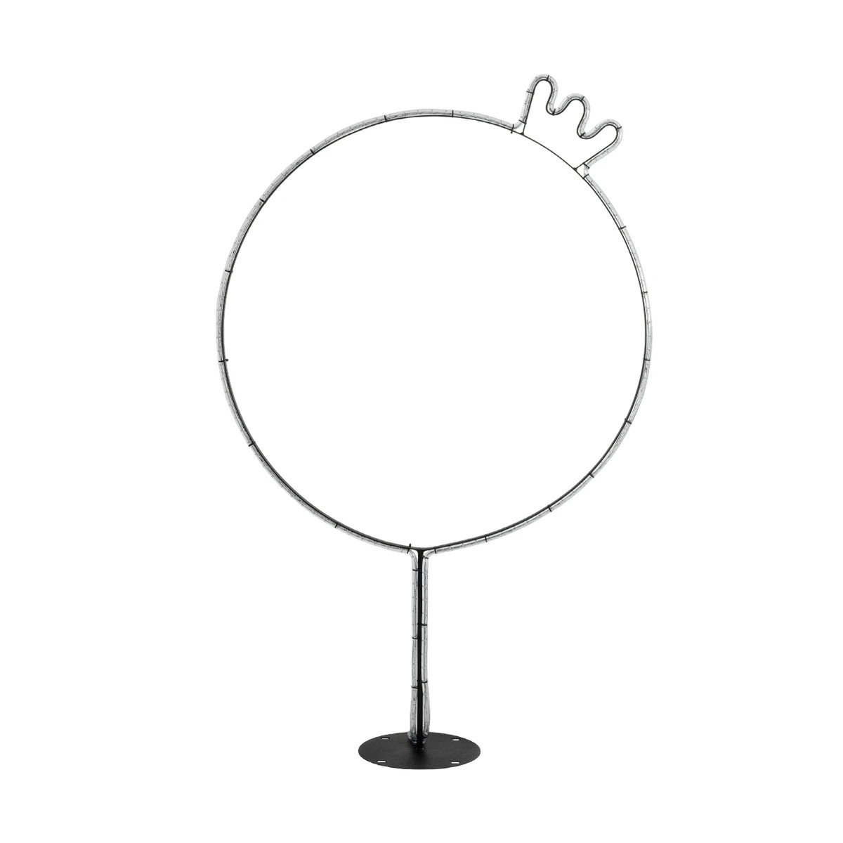 xmas_crown_big_0 GLOBOSTAR® XMAS-CROWN-BIG Χριστουγεννιάτικο Διακοσμητικό Φωτιστικό LED 27.3W 1092lm 360° AC 220-240V Αδιάβροχο IP65 Θερμό Λευκό 2700K - Μαύρο & Διάφανο - Μ88 x Π25 x Υ136cm - 2 Χρόνια Εγγύηση - Image 1